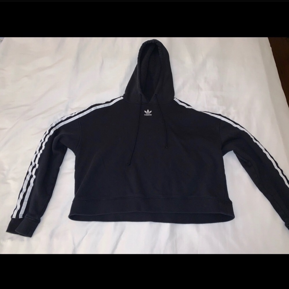 adidas cropped hoodie sweatshirt